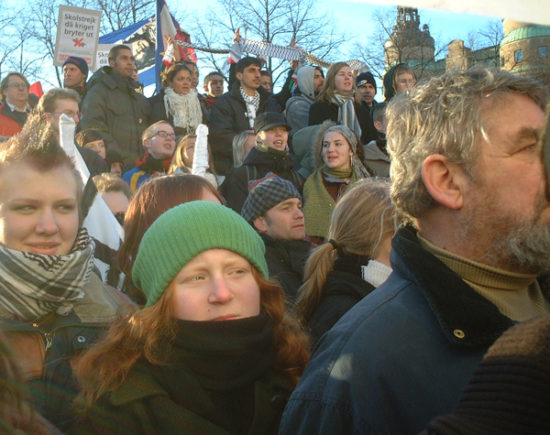 Norra Bantorget vid samlingen den 22 mars 2003Foto: K Lindelöf